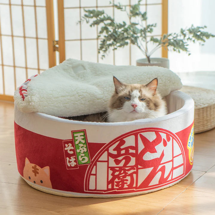 Japanese Ramen Noodle Cup Cat Bed