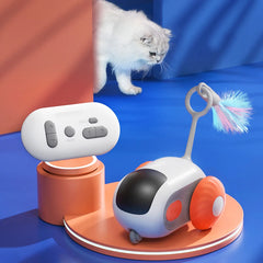 Smart Cat Toy Car – Interactive Remote Control Rolling Toy for Cats