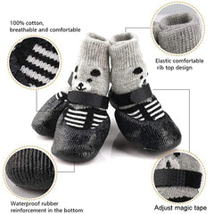 4pcs/set Winter Warm Dog Socks – Waterproof, Non-Slip