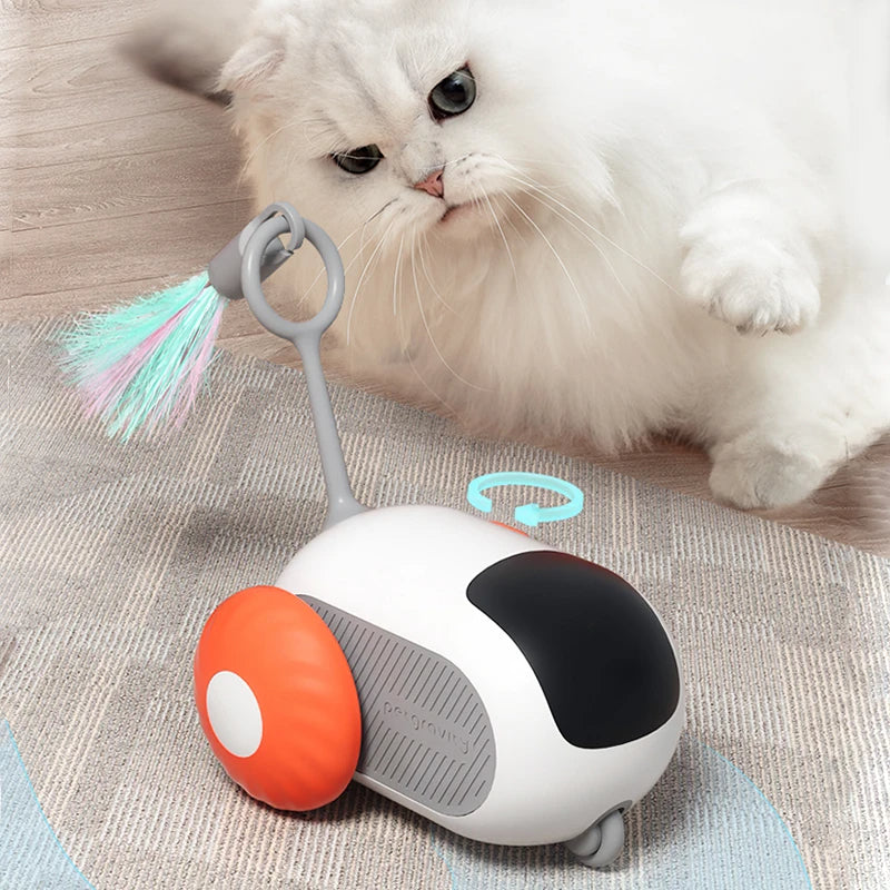 Smart Cat Toy Car – Interactive Remote Control Rolling Toy for Cats