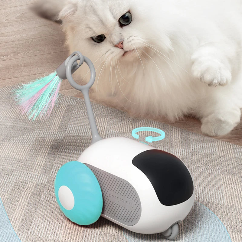 Smart Cat Toy Car – Interactive Remote Control Rolling Toy for Cats