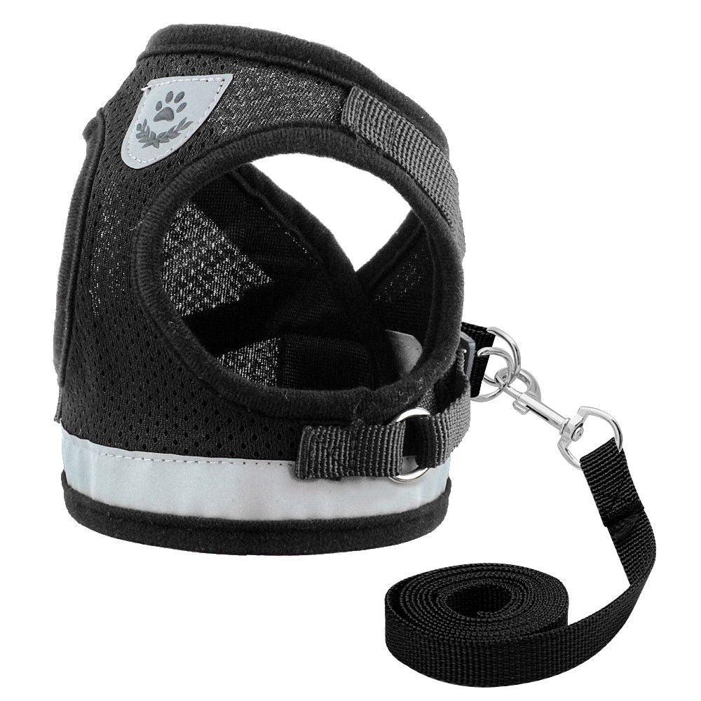 Cat Dog Pet Walking Harness With Leash